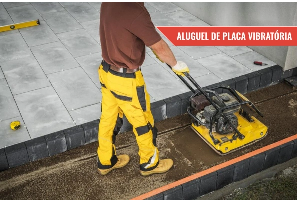 Aluguel de placa vibratória é com a Araújo Locadora